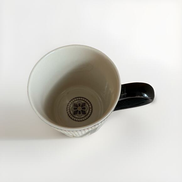 Anthropologie Mug Cup Margot Gold Tile Mosaic Monogram Letter M Honeycomb - Picture 5 of 5